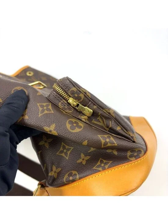 Louis Vuitton Montsouris GM Monogram Leather Brown Backpack Gold - Picture 15 of 15